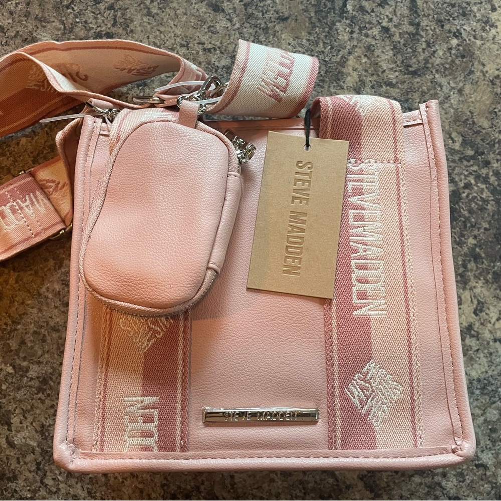 NWT Steve Madden Tik Tok Tote Pink crossbody